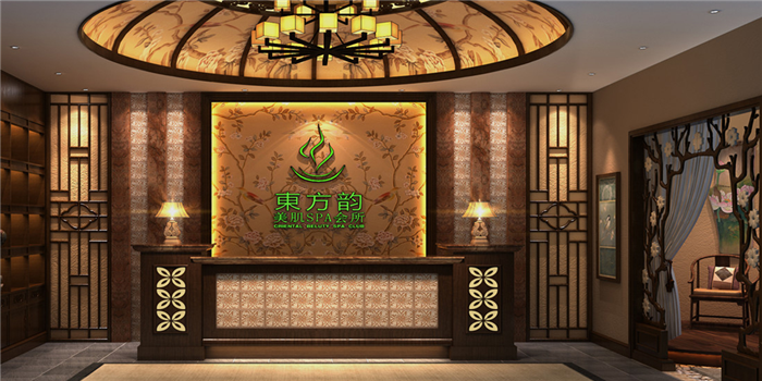 深圳美肌SPA會所設(shè)計 東南亞風格美容會所裝修